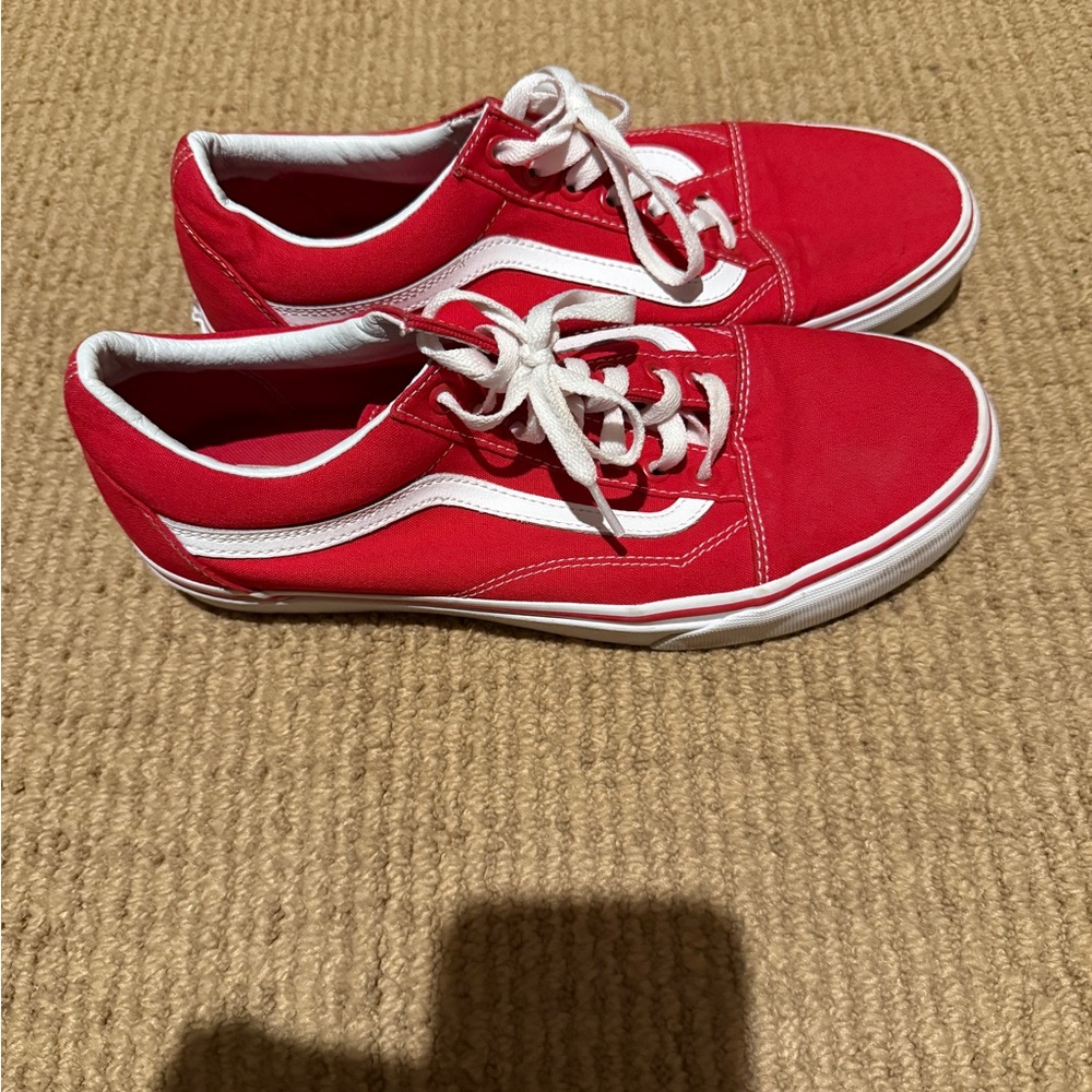 Red and White Sneakers